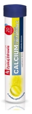 Calcium 300 mg + Witamina C 60 mg 2 tabletek o smaku cytrynowym