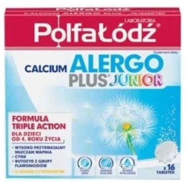 Calcium Alergo Plus Junior 16 tabletek musujących