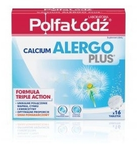 Calcium Alergo Plus smak pomarańczowy 16 tabletek musujących