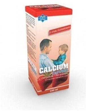 Calcium syrop truskawkowy 150 ml