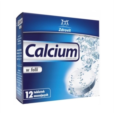 Calcium w folii 12 tabletek musujących