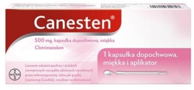 Canesten 500 mg 1 kapsułka dopochwowa