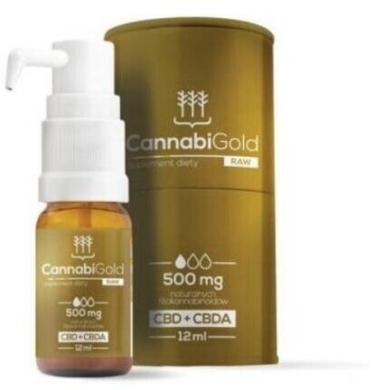 CannabiGold Raw 500mg olej 12 ml