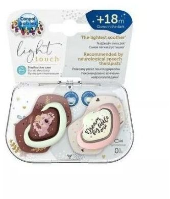 Canpol babies - smoczek silikonowy 18m+, symetryczny Sleepy Koala Girl 22/660 2 sztuki