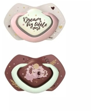 Canpol babies - smoczek silikonowy 6-18m, symetryczny Sleepy Koala Girl 22/65 2 sztuki