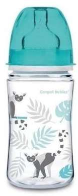 Canpol butelka 240 ml antykolkowa 35/227 Easy Start Jungle Szara