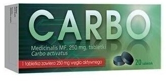 Carbo medicinalis MF 20 tabletek