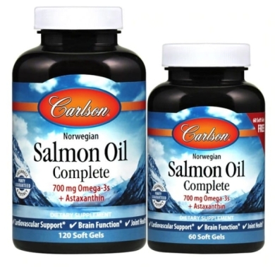 Carlson Norwegian Salmon Oil 120 + 60 kapsułek
