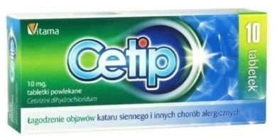 Cetip 0,01 g 10 tabletek