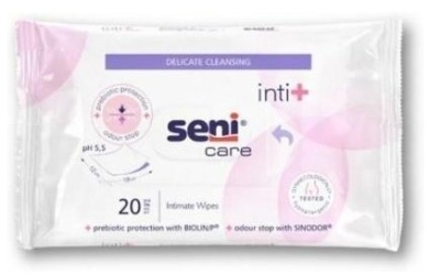 Chusteczki do higieny intymnej SENI CARE INTI+ 20 sztuk