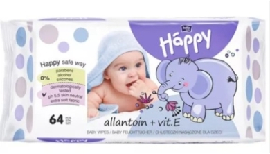 Chusteczki nasączone BELLA BABY HAPPY z Witaminą E 64 sztuki