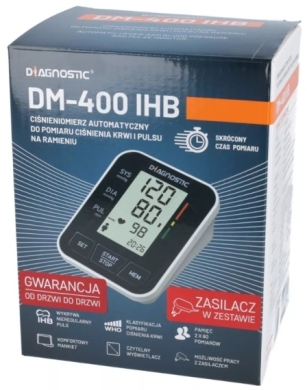 Ciśnieniomierz DIAGNOSTIC DM-400 IHB z zasilaczem 1 sztuka
