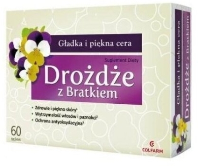 Colfarm Drożdże z Bratkiem 60 tabletek