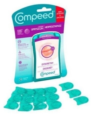 Compeed Dyskretny Plaster Leczniczy Na Opryszczkę 15 sztuk