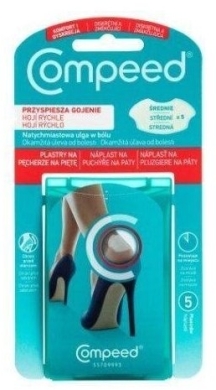 Compeed Plastry na pęcherze na pięty średnie 5 sztuk
