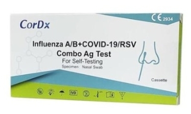CorDx influenza A/B+Covid-19/RVS Combo 1 sztuka