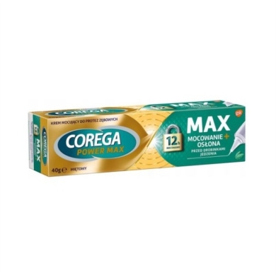 Corega Max Mocowanie + Osłona Miętowy Krem do protez 40 g