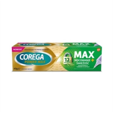 Corega Power Max Mocowanie + Świeżość krem miętowy krem do protez 40 g