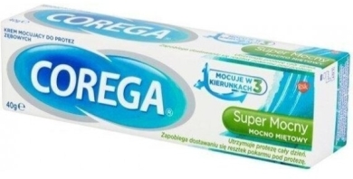 Corega Super Mocny krem do protez Mocno Miętowy 40 g