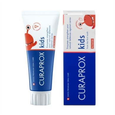 Curaprox kids Pasta do zębów truskawkowa bez fluoru 60ml