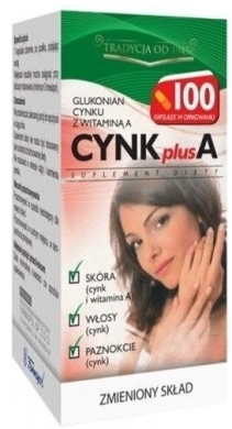 Cynk Plus A 100 kapsułek