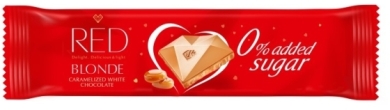 Czekolada RED biała z karmelem bez cukru 26 g