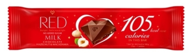 Czekolada RED mleczna z orzechami laskowymi 26 g