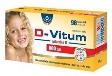 D-Vitum 800 j.m witamina D 96 kapsułek