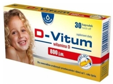 D-Vitum Witamina D 800 j.m. 30 kapsułek