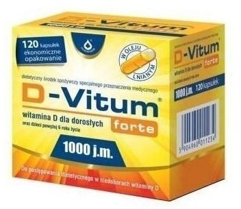 D-Vitum forte 1000 j.m. 120 kapsułek