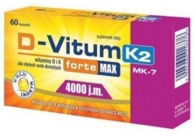 D-Vitum forte Max 4000 j.m. + 100 mcg K2 60 kapsułek