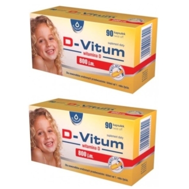 D-Vitum witamina D 800 j.m. 90 kapsułek Wielopak x2