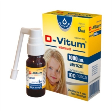 D-Vitum witamina D aerozol 1000 j.m. płyn  6ml