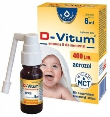 D-Vitum witamina D dla niemowląt aerozol 6 ml