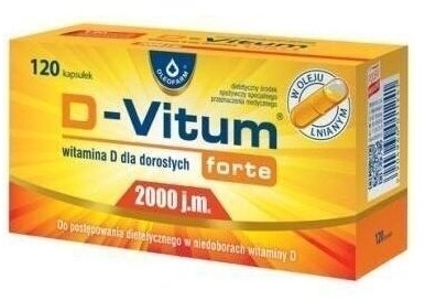 D-vitum forte 2000 j.m. witamina D dla dorosłych 120 kapsułek
