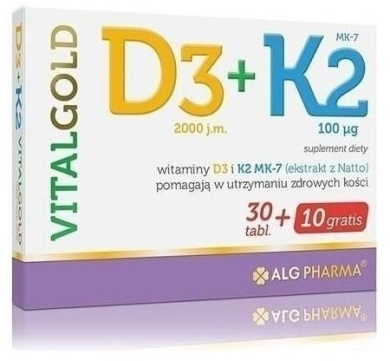 D3 + K2 Vitalgold 40 tabletek