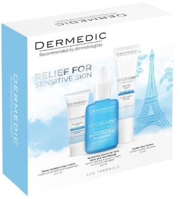 DERMEDIC HYDRAIN 3 ZESTAW serum + krem pod oczy + krem nawilżający