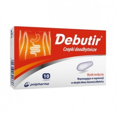 Debutir 10 czopki doodbytnicze