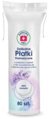 Delikatne płatki kosmetyczne ABC 80 sztuk