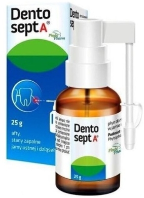 Dentosept A płyn 25 g (butelka + pompka)