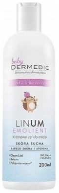 Dermedic Baby Linum Emolient Kremowy Żel Do Mycia 200ml