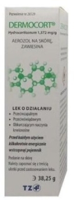 Dermocort aerozol na skórę, zawiesina 1,372mg/g 38,25 g