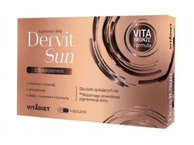 Dervit Sun z beta-karotenem 30 kapsułek