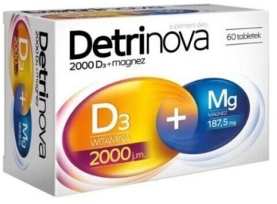 Detrinova 2000 D3 + Magnez 60 tabletek