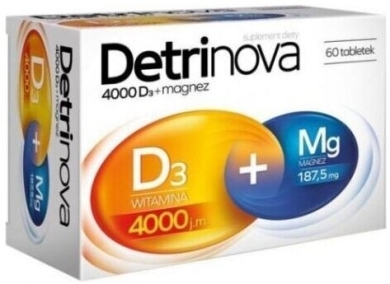 Detrinova 4000 D3 + Magnez 60 tabletek