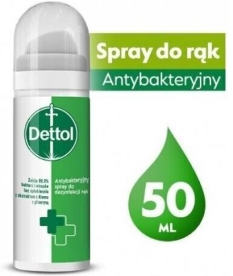 Dettol Spray Antybakteryjny do rąk z aloesem 50 ml