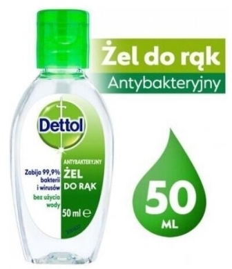 Dettol antybakteryjny żel do rąk 50 ml