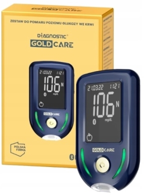 Diagnostic Gold Care Zestaw do pomiaru poziomu glukozy we krwi