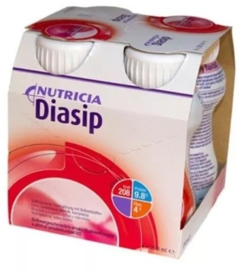 Diasip o smaku truskawkowym płyn 4 x 200 ml