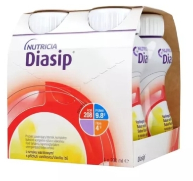 Diasip o smaku waniliowym płyn 4 x 200 ml